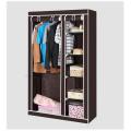 Double Canvas Wardrobe with Hanging Rail