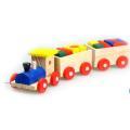 3 parts Drag Wooden Toys Early Stacking Train For Boys Girls Children Baby Kids Blocks Set Wood