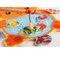 Frog And cat fishing magnetic wooden child educational toys fishing game pond rod baby 3-6 years