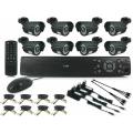 8 channel cctv full Camera kit Security Recording System with internet & 3G Phone Viewing (White)