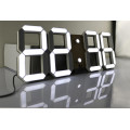 Remote Control Digital LED Wall Clock (Black and White)