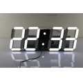 Remote Control Digital LED Wall Clock (Black and White)