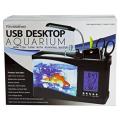USB Desktop Aquarium Mini Fish Tank With LCD Display Multi functional Calendar