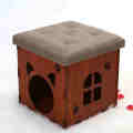 Pet Bed Play House For Cat Or Puppy And A Seat Brown