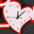 Red and White Love Wooden Wall Clock!!!!!