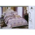 Silky Double Duvet Cover 4 Piece Set Cotton and Polyester