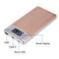 Portable Fast QI Wireless Charger with HD LED Screen & built-in 10000 mAh Power Bank