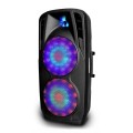 Dual 10 inch rechargeable portable wireless blue tooth light speaker