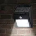 Solar Powered PIR LED Wall Light - White Light