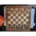 Drueke Large High Quality Chess Board + High Quality Chess Pieces