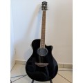 Yamaha APX steel string electro-acoustic guitar black
