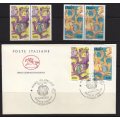 Italy - June 1985  Europa MNH set + FDC +info card! Excellent condition