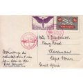 Zeppelin post -  post card from Switzerland to Cape Town 1930 - as per scan - good value!