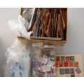 A box of British and other world stamps - good value!