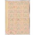 Union 1953 - Centenary of First Issue of the Cape Triangular - MNH - Block of 24 stamps! Faults