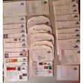 RSA - Postage Paid covers- 620 covers! - A study of errors on barcodes etc. - Good for an exhibit!