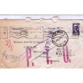 Union - 1946 Cover from Cape Town to Australia - Cancelled P.T.O. - Return to sender?