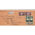 Union - Registered cover from Durban to Southern Rhodesia - 1952
