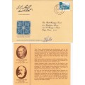 RSA - FDC - 1982 - Charles Bell Design of the Triangular COGH stamp - Signed