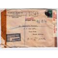 US 1943 WW2 opened by sensor cover,stunning cancellations