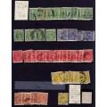 Australia,KGV selection of stamps on 4 stock cards, check the details!