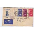 Great Britain, Basutoland, Scott #15/17,1937,Registered entire to Cape Town