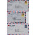 Hong Kong,9 X QEII Airmail covers from Hong Kong to South Africa