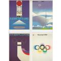 France,Olympics,12 Official France Post cards,1964/1988,Mint
