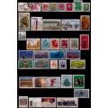 Canada, Used selection with hinge spots and remnants, on 5 stock cards