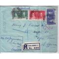 Great Britain,Registered FDC from Ceylon to South Africa,1937