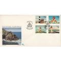 South Africa, Scott #714/717,1988, FDC, Lighthouses