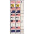 USA, MNH,1968,Historic Flags sheet of 20 stamps