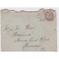 Great Britain,1882 QV tatty entire from London