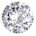 1.47 ct Si3 Round Off white/light blue Loose Moissanite