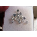 4.74cttw Vvs1 Round G-H White Loose Moissanite (14 stones and 1 stone per bid)