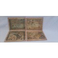 REPLICA`S OF 4 FAMOUS OLD WORLD MAPS