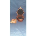 BRASS NAUTICAL SEXTANT IN WOODEN BOX