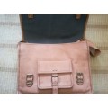 FREE WALLET GIFT!! Genuine Leather PREMIUM Leather Bag With One Pocket - Beautiful, Clean Design!!
