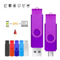 Brand New Flash Memory Drive (Pen Drive) 256GB Colour ROSE / PURPLE With USB and Micro USB Side