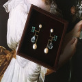 Apatite Topaz Pearl Simple Silver Earrings