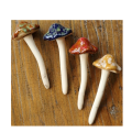 Set of 4 ceramic mushrooms