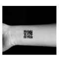 Love confession QR code tattoo stickers set of 6