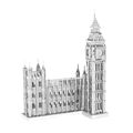 3D Metal Model Big Ben with tools