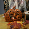 Halloween Pumpkin Candle Holder