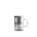 Ins Large Capacity Cup with Lid and Straw Set - Black City
