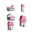 Holy Island Cement House Set of Five Flower Pots and Ornaments