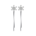 Snowflake Tassel Earrings