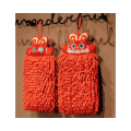 Pair of Bunny Themed Chenille Hand Towels