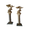 A pair of angel shaped retro Roman columns Ornaments