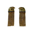 Egyptian eagle head earrings